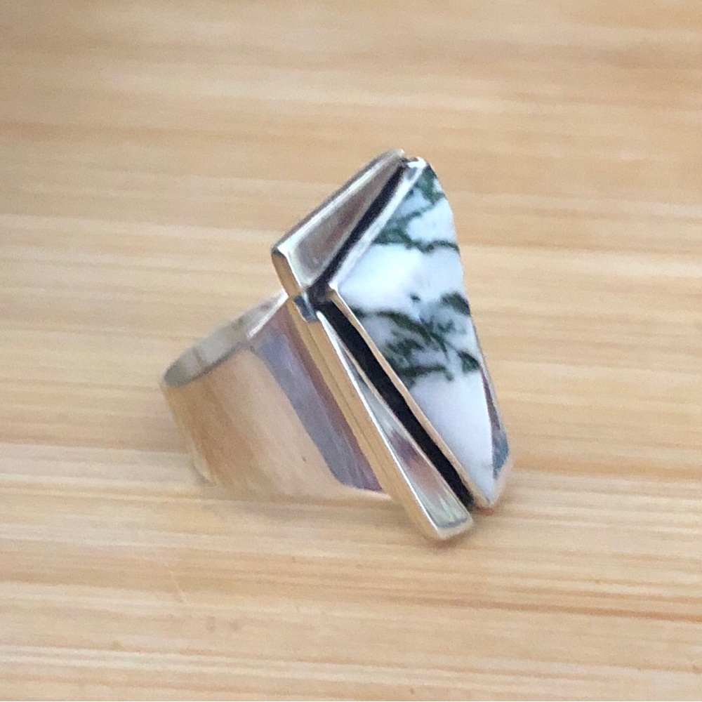 $74 Jay King Estate Ring Sterling Silver Marked DRT China 925 Size 9 & 1/2 - Picture 3 of 10